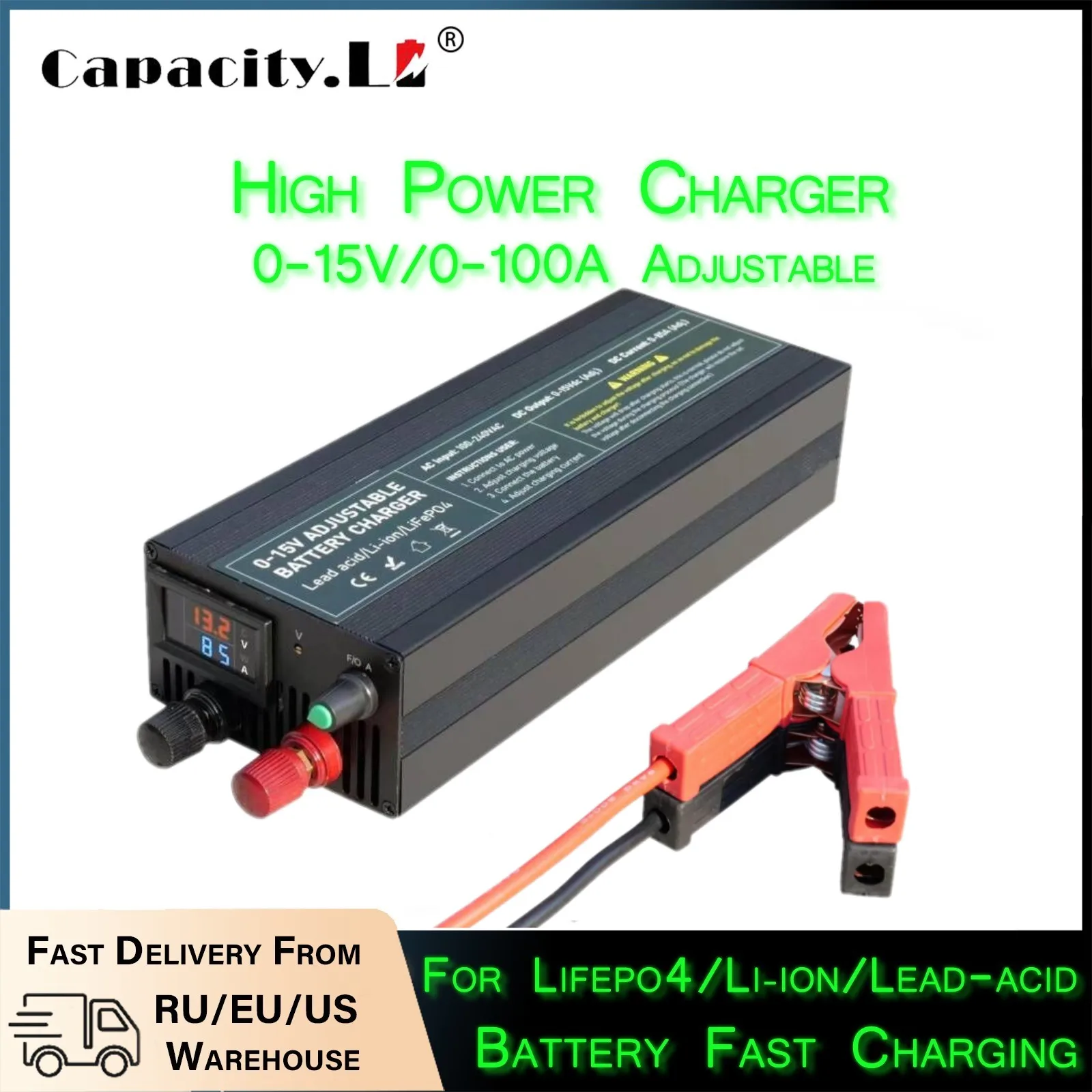 84V 20A Smart Charger - Cargador de Batería Ajustable CC CV