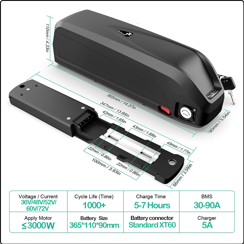Batería para Bicicleta Eléctri - 60V 50Ah Electric Scooter Battery reseña y precio